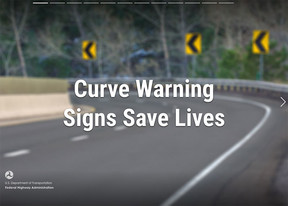 Screenshot of EDC Storyboard on Curve Warning Signs