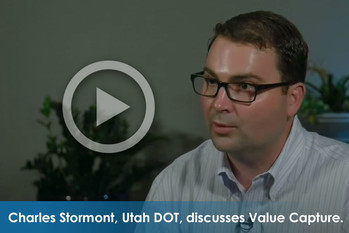 Charles Stormont, Director of Right of Way and Property Management for the Utah Department of Transportation, discusses value capture.