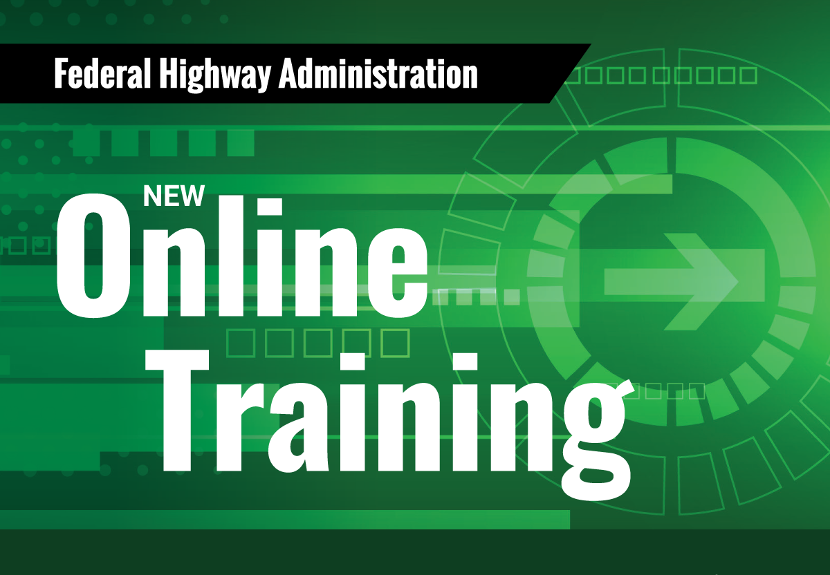 Graphic announcing online training available on FHWA website