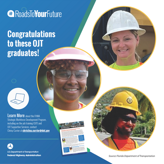 Portraits of three recent graduates of a Florida Workforce Development Program.