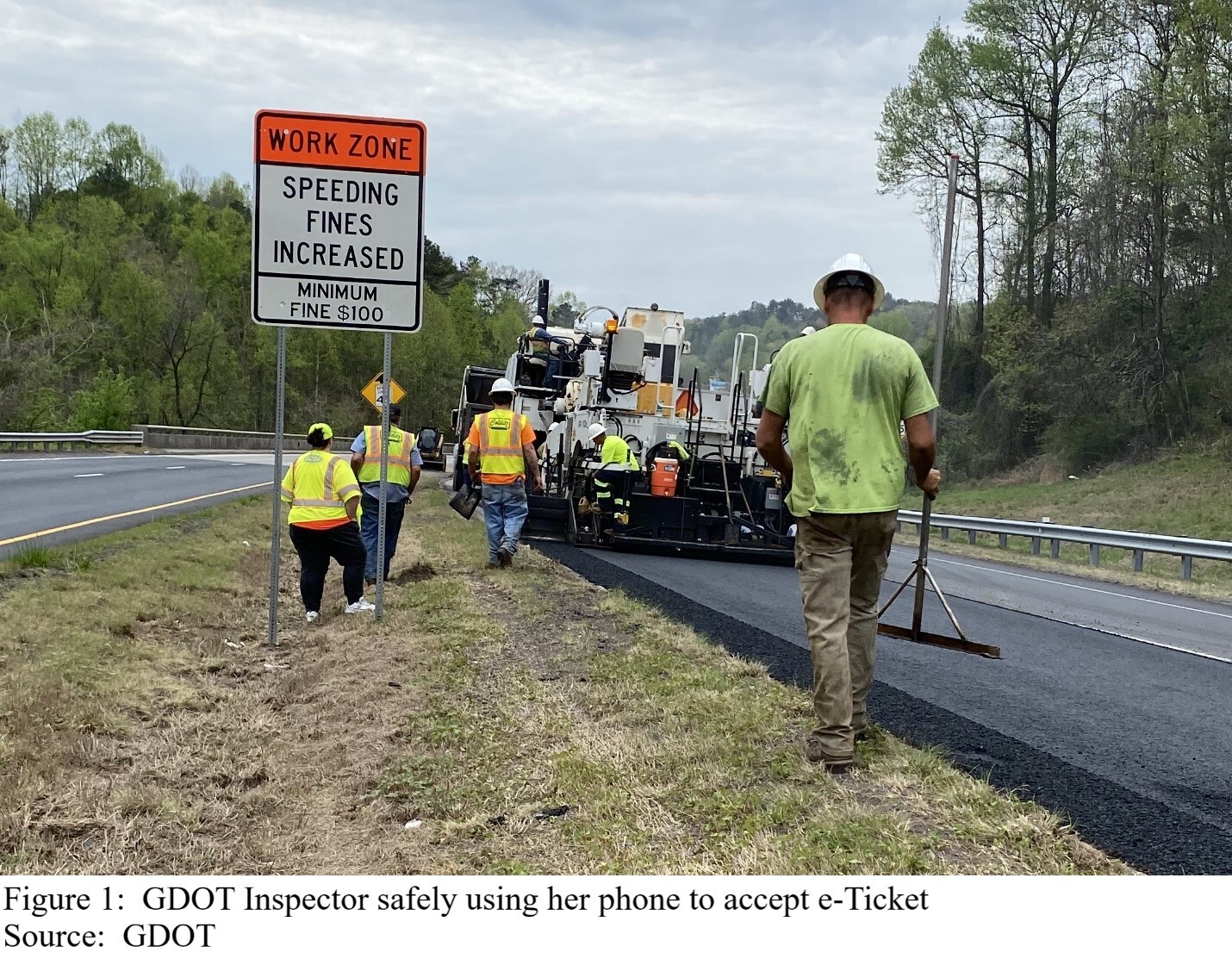 GDOT lead safely using phone to create eTicket