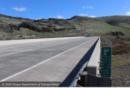 Picture of an internally cured bridge deck in Oregon.