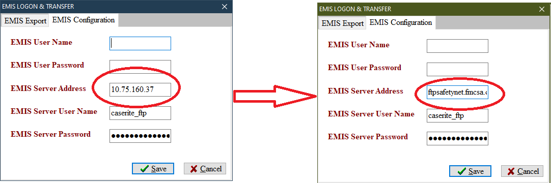 EMIS Configuration Update