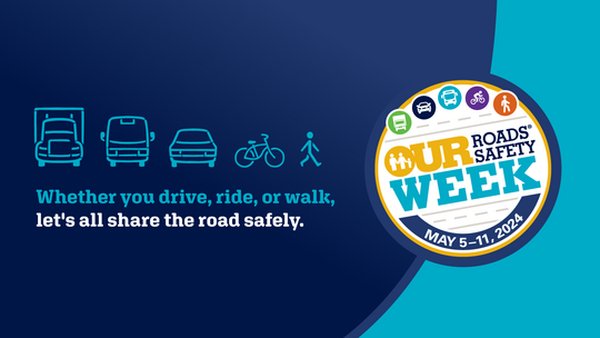 Whether you drive, ride, or walk, let's all share the road safely.