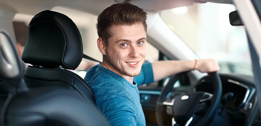 Young teen driver