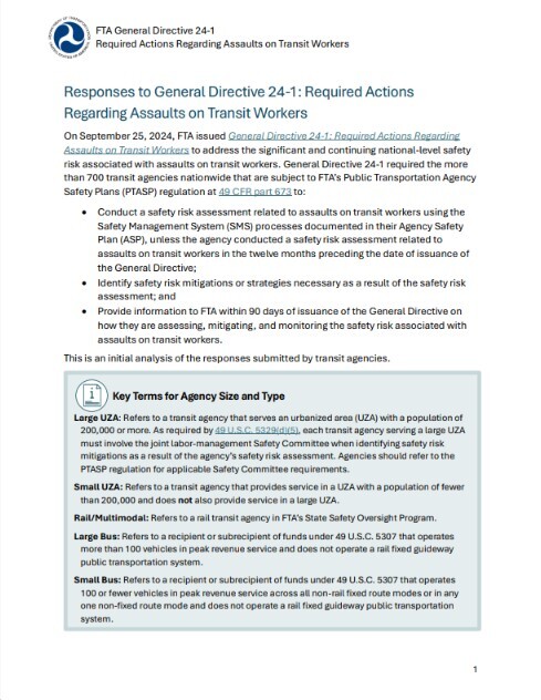 Responses to General Directive 24-1