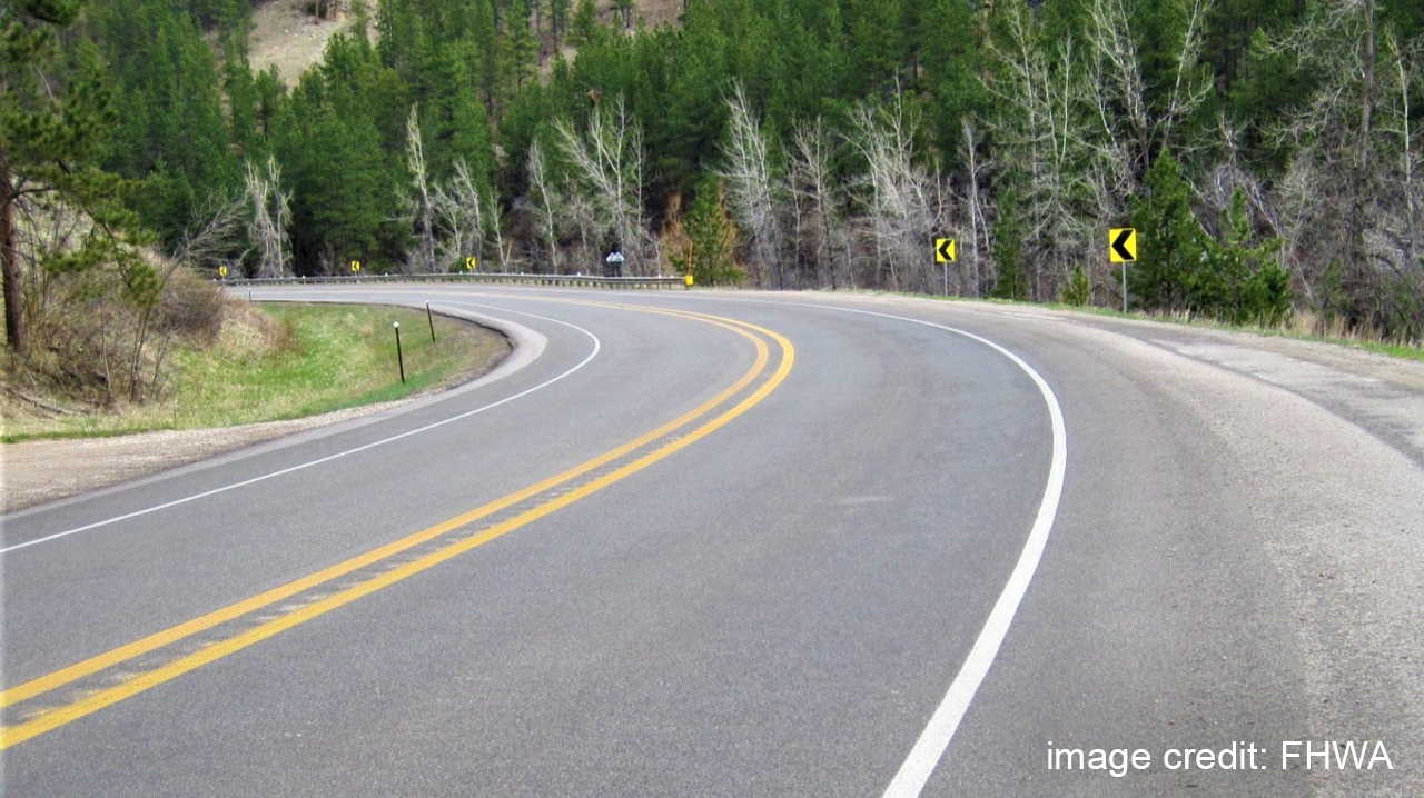 Road Curve Chevron Guardrail