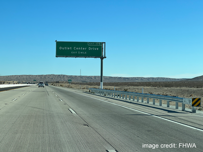 Outlet Center Drive Highway Sign