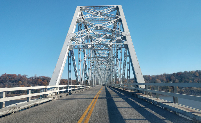 Steel Superstructure River Bridge Hi-res