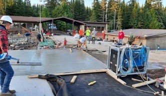 Construction of the Rock Harbor Dock at Isle Royale National Park