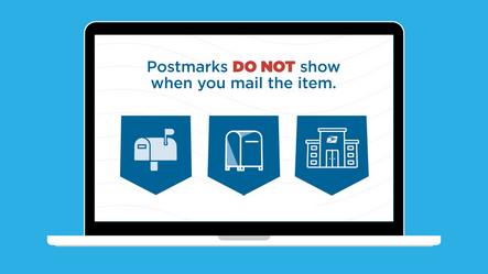 Postmarks do not show when you mail them.