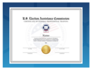 U.S. Election Assistance Commission Certificate of Federal Professional Training