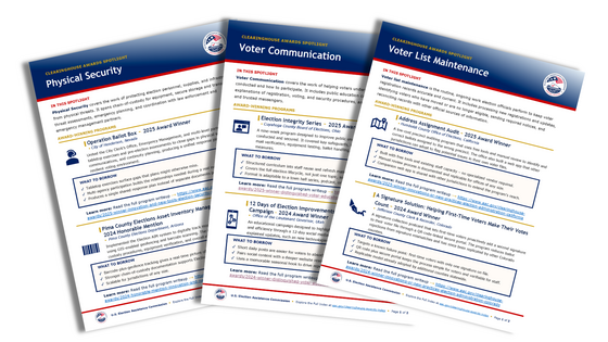 Examples of the Clearinghouse Awards Spotlight Series Resources 
