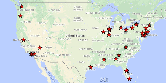 Map of Current UISFL Grantees