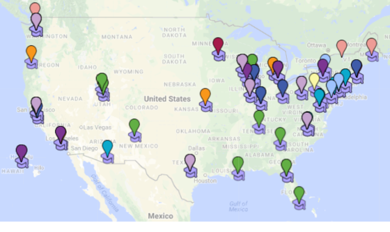 Google map of FY 2017 NRC and FLAS Grantee Institutions