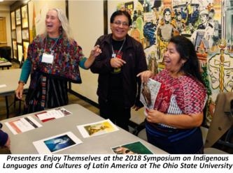Presenters Enjoy Themselves at the 2018 Symposium on Indigenous Languages and Cultures of Latin America at The Ohio State University