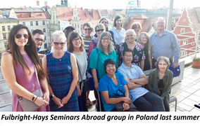 Fulbright-Hays Seminars Abroad group in Poland last summer