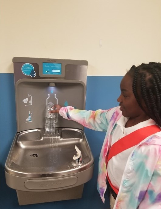 Gadsden Elementary School water bottle filling