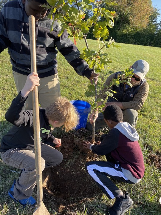 Fayette County Public Schools tree week planting