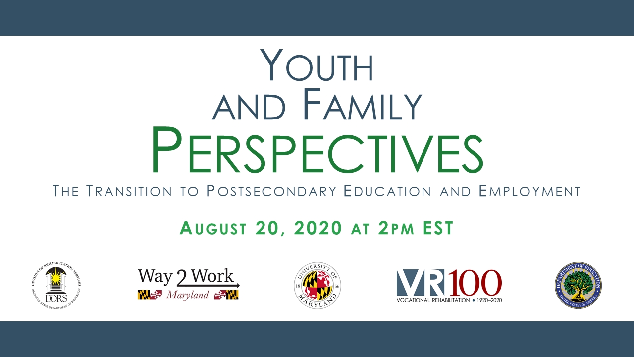Youth and Family Perspectives, August 20, 2020 at 2pm EST