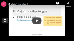 Self-Learning Module for Korean