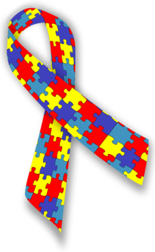 Autism Awareness Month ribbon