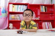 Young child in glasses