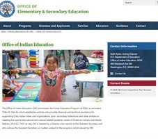 screen shot of the OIE website with child playing