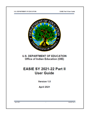 OIE Formula EASIE Part I Application Coverpage