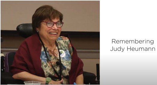 Remembering Judy Huemann. Image of Judy Huemann.