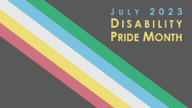 Disability pride month logo