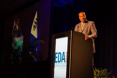 EDA Assistant Secretary Jay Williams delivering remarks at EDA’s National Conference in April 2016.