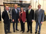 EDR/KS Werthmann, Senator Moran, DRO Director Martinez, A/S Fleming and EDA DAS-RA Alvord at WSU event