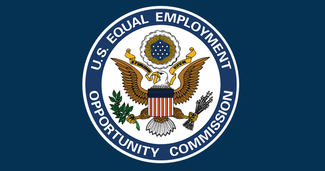 EEOC logo on blue background