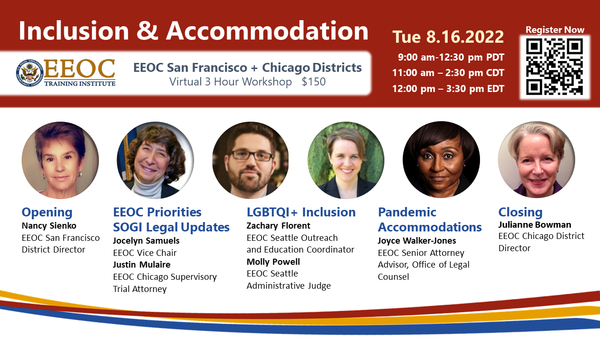 Tue 8.16 Workshop: Inclusion & Accommodation Speakers