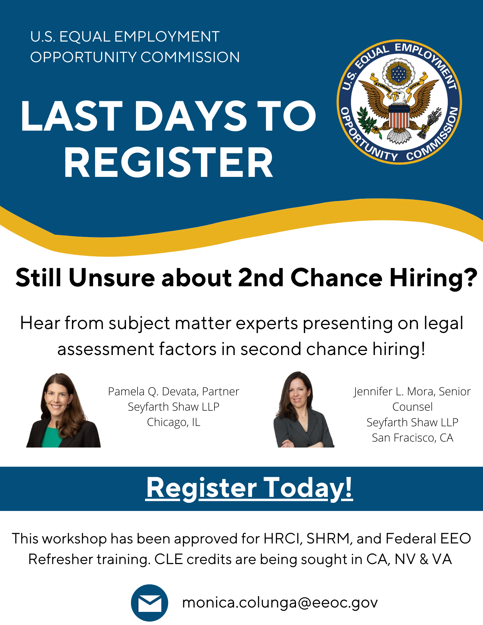 2nd chance hiring workshop flyer