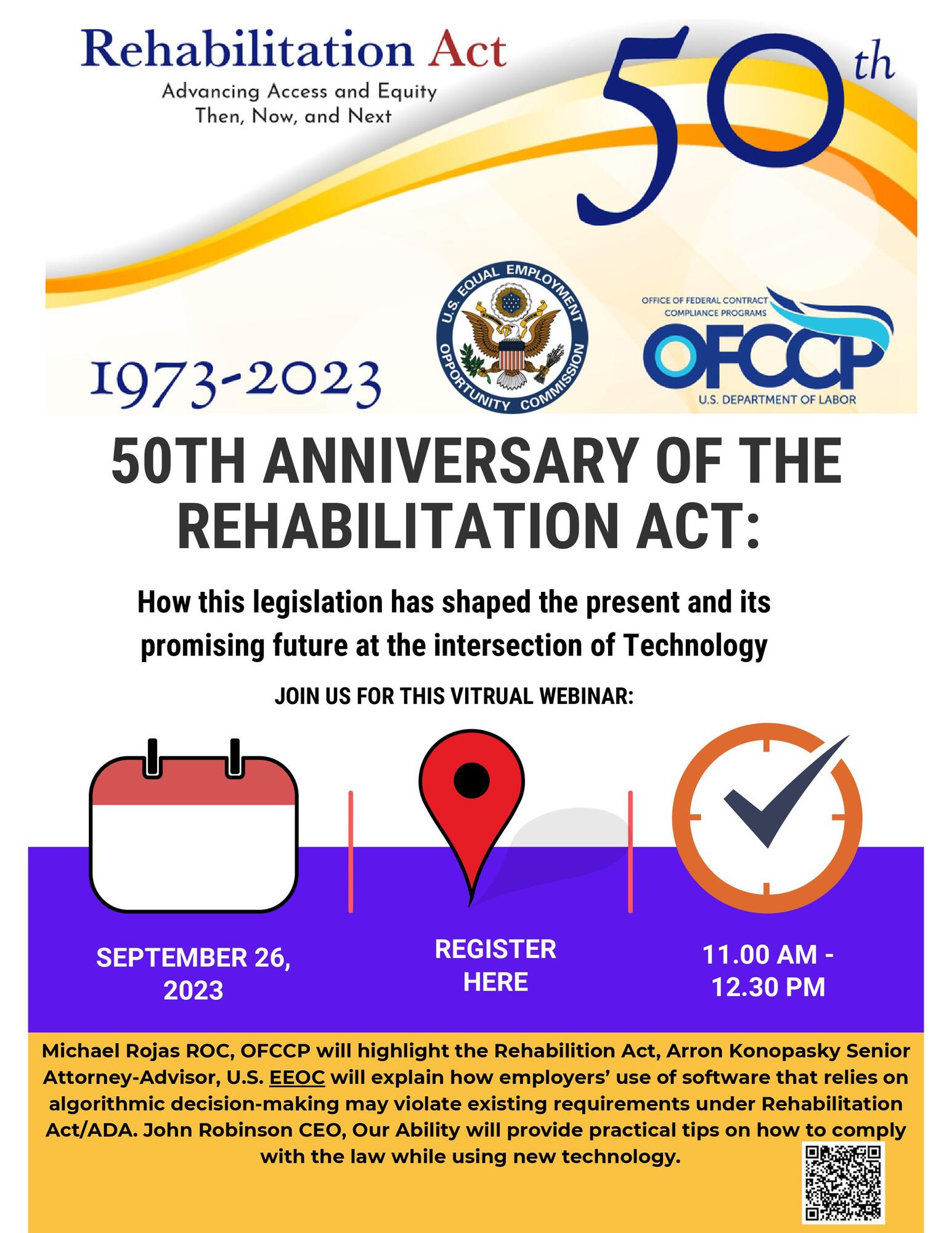 Join Us for the 50th Anniversary of the Rehabilitation Act!