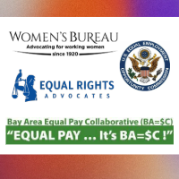 Logos for US DOL Women’s Bureau, EEOC, Equal Rights Advocates and Bay Area Equal Pay Collaborative.