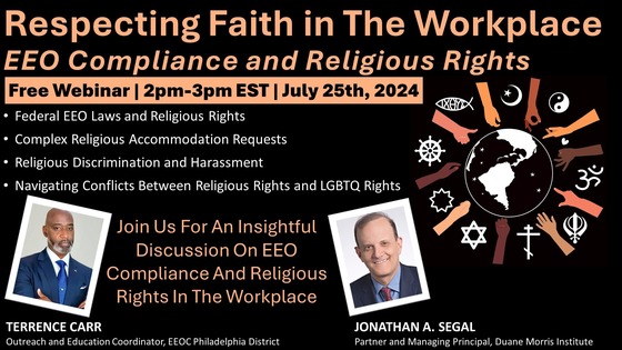 Respecting Faith in The Workplace Webinar Flyer