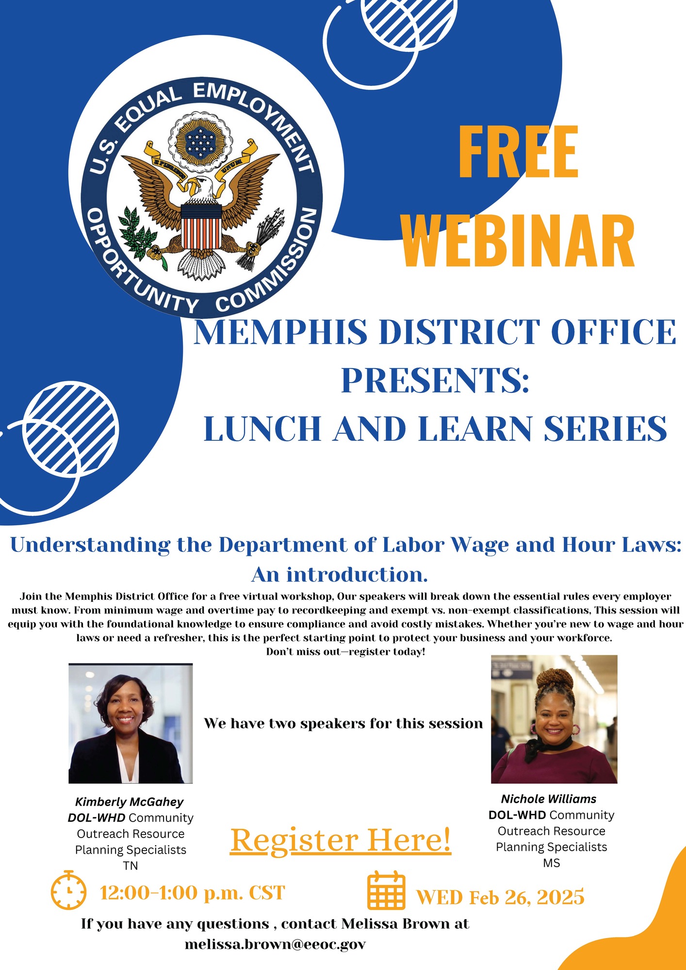 MEMPHIS DISTRICT OFFICE PRESENTS: LUNCH AND LEARN SERIES