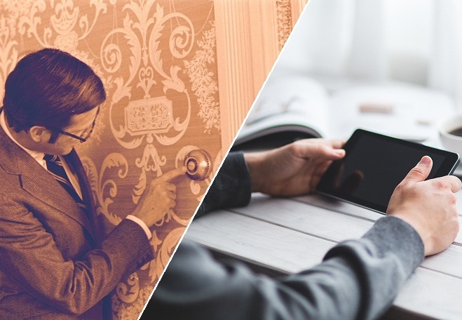 history of thermostats: analog thermostat control vs mobile device