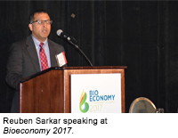 Reuben Sarkar speaking at Bioeconomy 2017