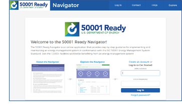 screenshot of the 50001 ready home page