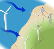 Illustration of a wind turbine.