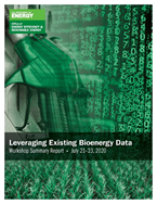 BETO Leveraging Bioenergy Data Workshop Summary Report Cover