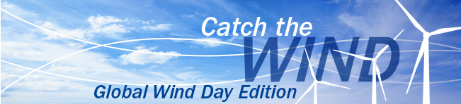 Newsletter Banner: "Catch the Wind: Global Wind Day Edition"