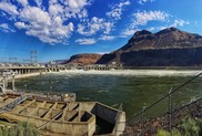 Rock Island hydropower dam.