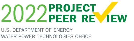 U.S. Department of Energy Water Power Technologies Office 2022 Project Peer Review logo