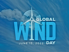 Logo for Global Wind Day.