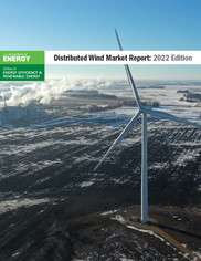 Cover of the Distributed Wind Market Report 2022 Edition. 